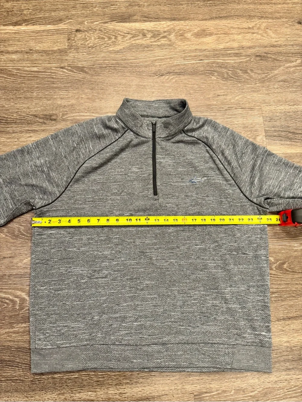 Greg Norman Men’s XL Gray Heather Quarter Zip Golf Pullover Fleece